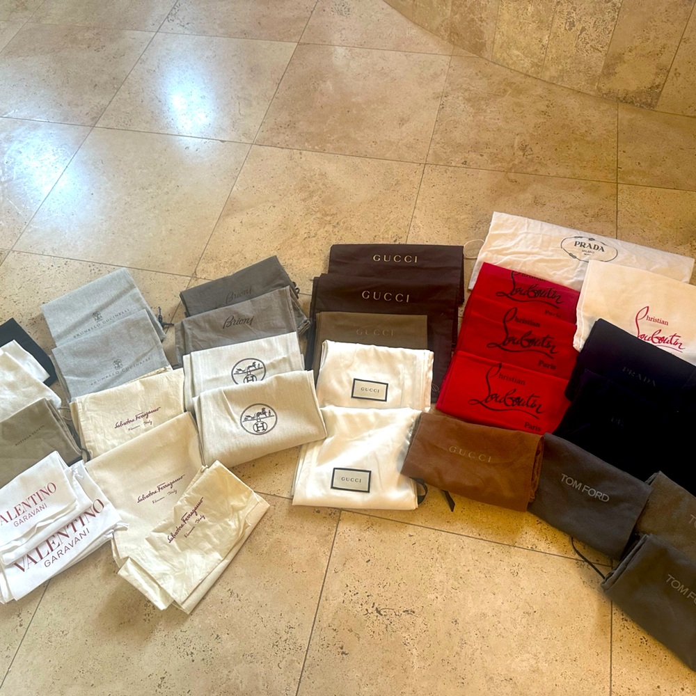 Designer dust bags